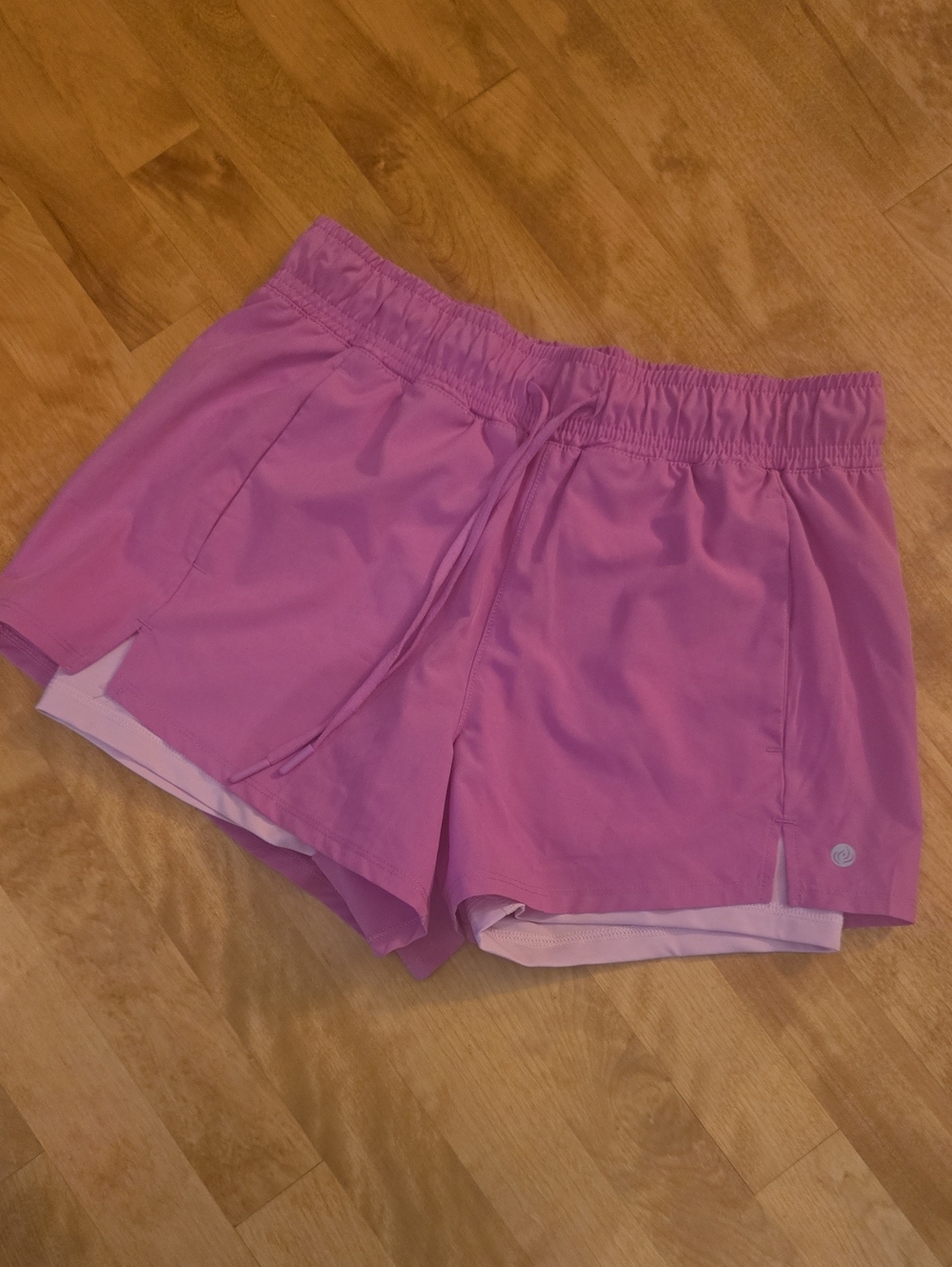Women’s Pink Athletic Shorts with Inner Bike Short Attached Size S